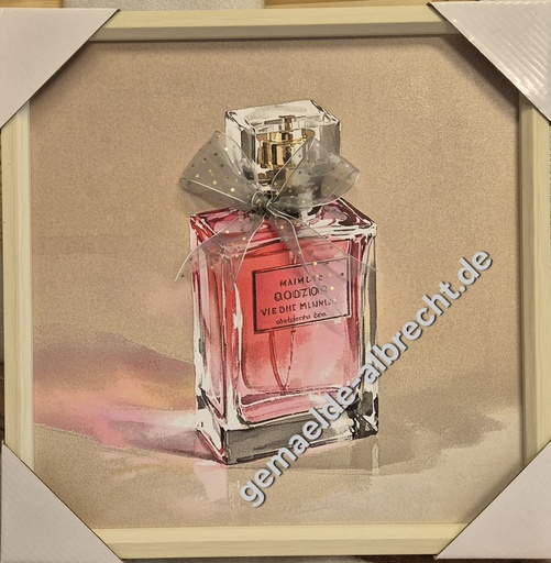 [P0007480] Leinwandbild 3D "Parfümflasche" eckig 40x40cm