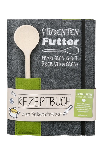 [P0007543] Kochbuch mit Kochlöffel "Studentenfutter"
