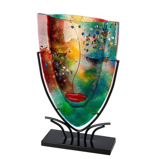 [P0007545] GlasArt Dekovase "Violet" H 49 cm