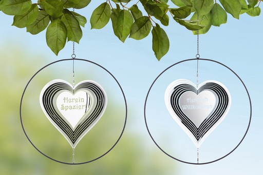 [P0007548] Dekokette "Herzlich Willkommen/Herein spaziert" D 22 cm