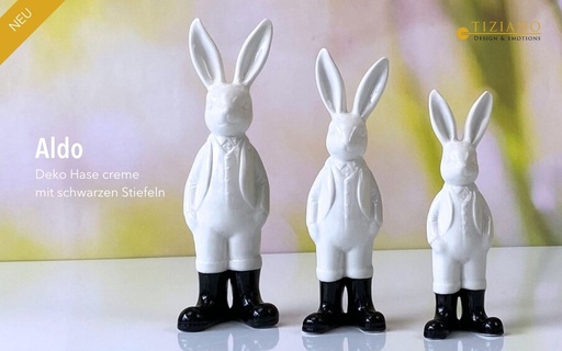 Skulptur Hase "Aldo" H 18 cm