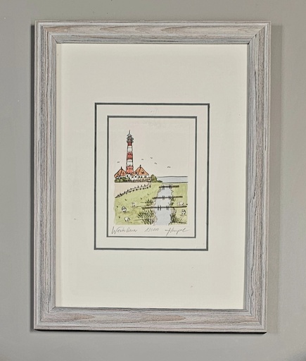 Orig. Radierung "Westerhever" PP 18 x 24 cm