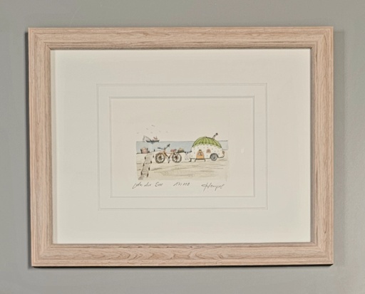 Orig. Radierung "An der See" PP 18 x 24 cm