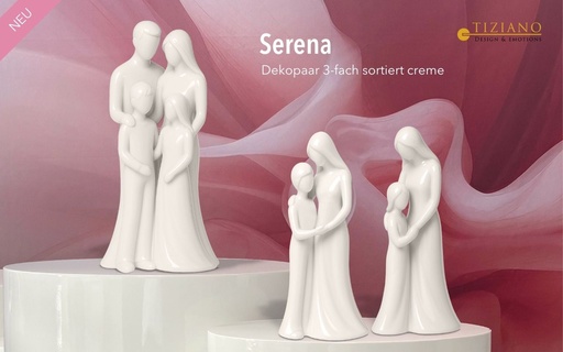 Skulptur Paar Mutter/Sohn "Serena" H 21 cm