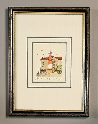 Org. Radierung "Büsum" 13 x 18 cm