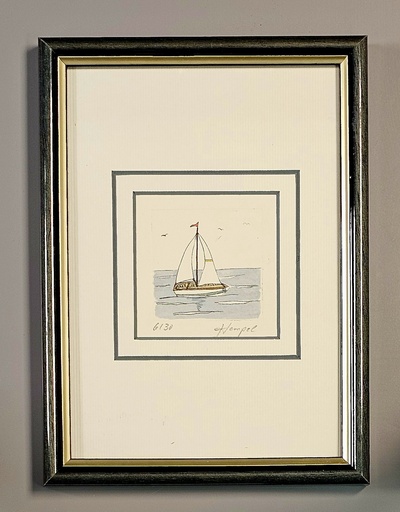 Org. Radierung "Büsum" 13 x 18 cm