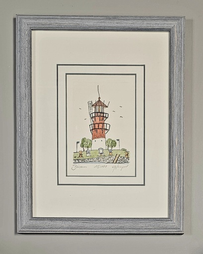 Orig. Radierung "Büsum" PP 18 x 24 cm