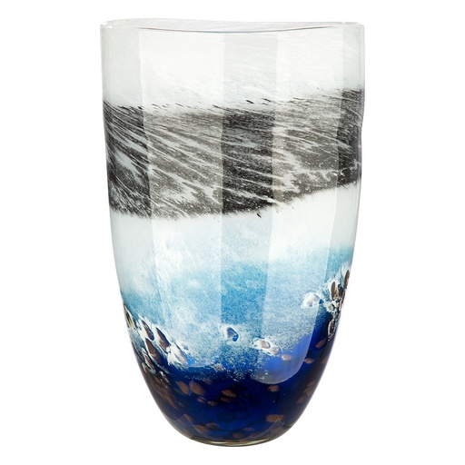 [P0007694] GlasArt Dekovase  "Oceano" H 29 cm
