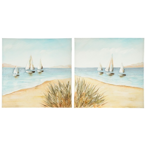 [P0007715] Original Leinwandbild "Stavoren" 60 x 60 cm
