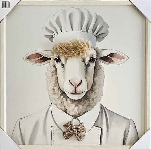 [P0007729] Bild 3D "Koch Schaf" 60 x 60 cm