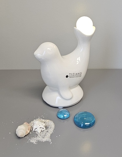 [P0007767] LED Skulptur Robbe "Sandy" H 11,5 cm