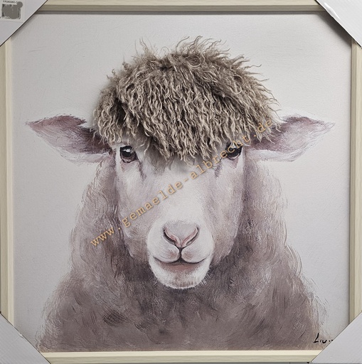 [P0007769] Bild 3D "Schaf Nature" 60 x 60 cm