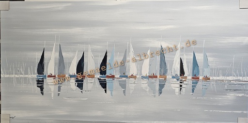 [P0007801] Orig. Acrylgemälde "Segelturn" 60 x 120 cm