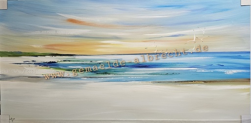 [P0007810] Orig. Acrylgemälde "Strand" 60 x 120 cm