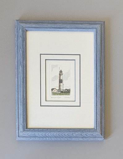Orig. Radierung "Leuchtturm Kampen/Sylt" 13 x 18 cm