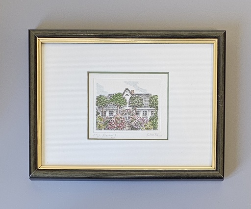 Orig. Radierung "Friesenhaus" 13 x 18 cm