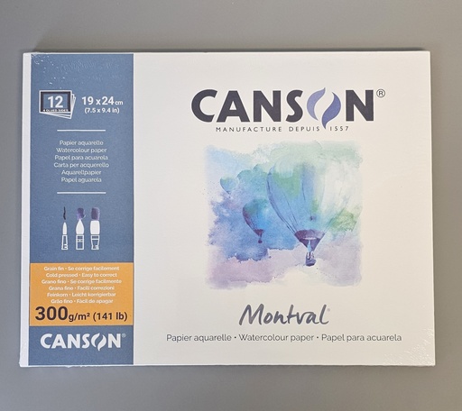 Canson Montval Aquarell Papier Block 19 x 24 cm