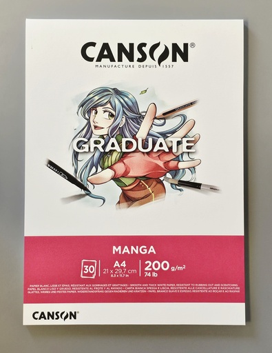 [P0007844] Malblock Canson Graduate Manga A4 30 Blatt
