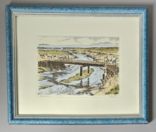 Orig. Radierung "Husum" 27 x 33 cm