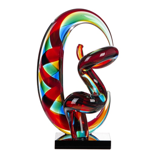 [P0007987] GlasArt Skulptur "Palmeira"  H 28 cm