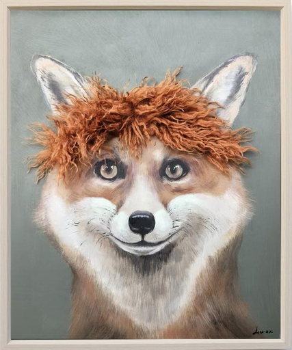 [P0008087] Bild mit Rahmen 3D "Fuchs" 50x60cm