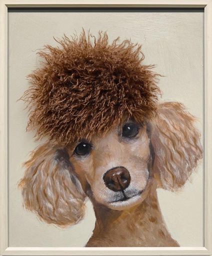 [P0008089] Bild mit Rahmen 3D "Hund" 50x60cm