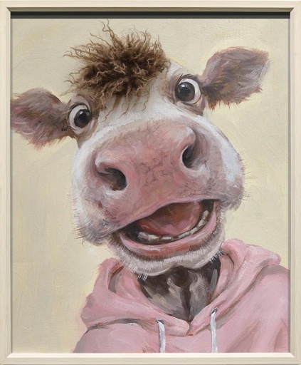 [P0008096] Bild mit Rahmen 3D "Mr. Cow" 50x60cm