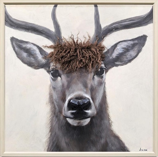 [P0008097] Bild 3D "Hirsch" 60x60 cm