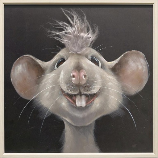 [P0008104] Bild 3D "Cute Little Rat" 60x60 cm