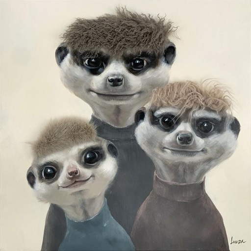 [P0008115] Leinwandbild 3D "Faultierbande" 80x80 cm
