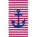 [P0000942] Buffet Servietten "Yacht Club Anchor" red 33 x 42 cm